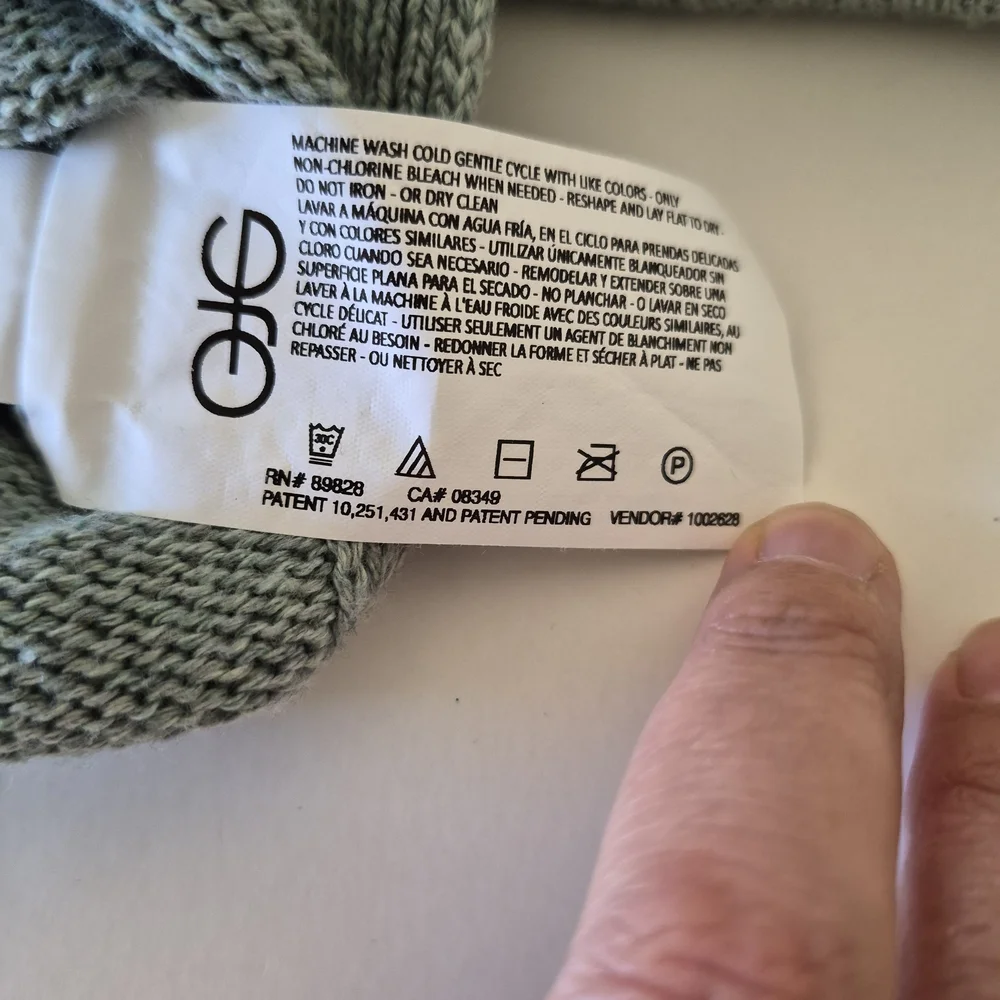 Ella Moss Crew Neck Sweater Womans XL Light Green Minimalist Casual Cozy - Picture 10 of 10